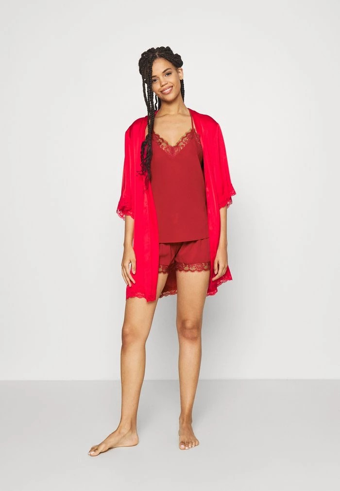 Vêtement De Nuit ANNA FIELD Anna Field Mia Chiffon Pj Set Rouge Femme | EZJ-4288838